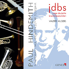 CD album cover 'Paul Hindemith' (GEN 04041) with Junge Deutsche Blechbläsersolisten (JDBS), Walter Hilgers