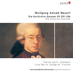 CD album cover 'Wolfgang Amad Mozart' (GEN 87096) with Tobias Koch, Lisa Marie Landgraf