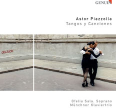CD album cover 'Astor Piazzolla' (GEN 88110) with Ofelia Sala, Münchner Klaviertrio