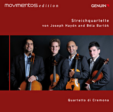 CD album cover 'String Quartets by Joseph Haydn and Bla Bartk' (GEN 10172 ) with Quartetto di Cremona