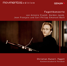 CD album cover 'Bassoon Concertos' (GEN 12240) with Kammerakademie Potsdam, Christian Kunert