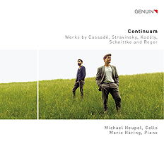 CD album cover 'Continuum' (GEN 21734) with Michael Heupel, Mario Häring