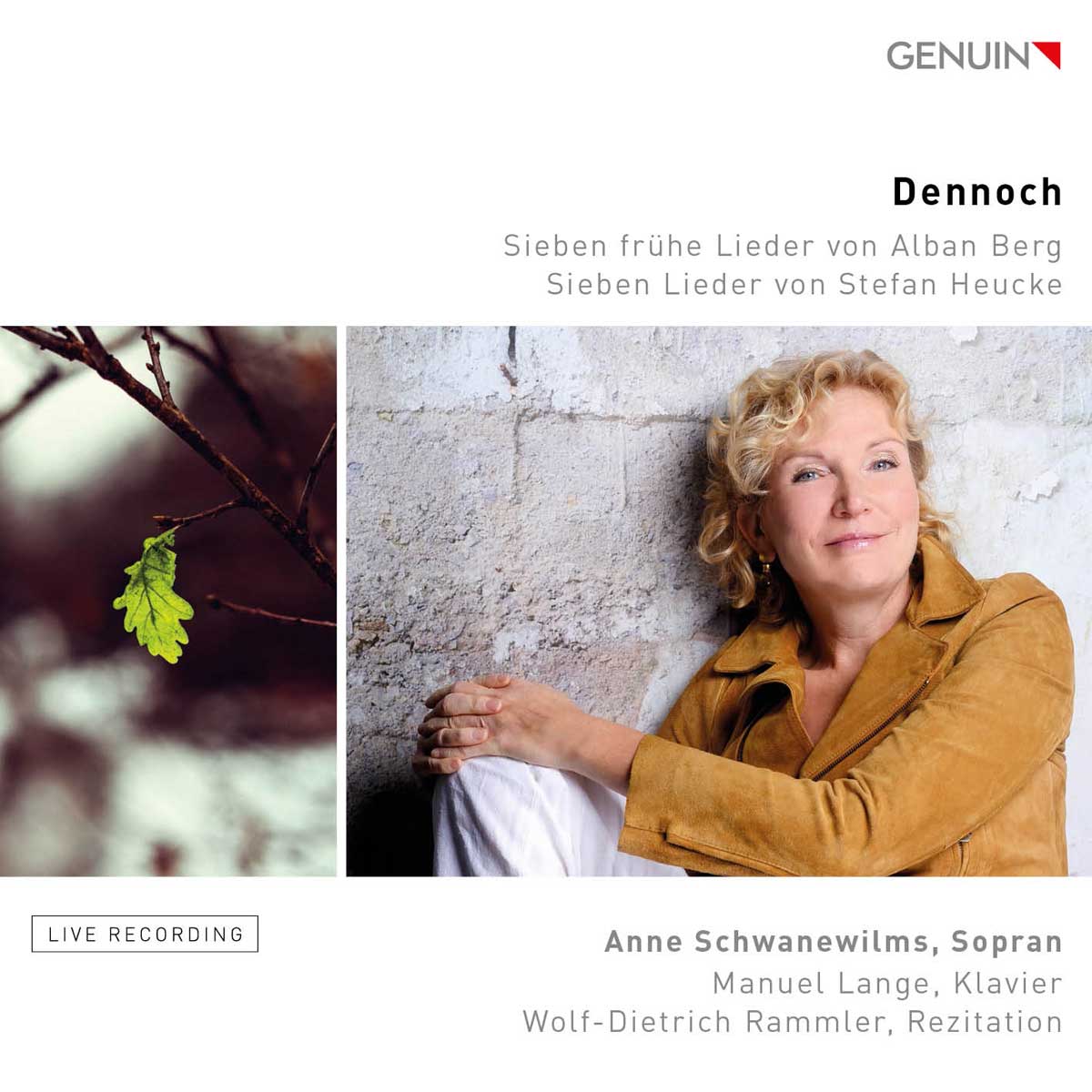 CD album cover 'Dennoch  Nevertheless' (GEN 23808) with Anne Schwanewilms, Manuel Lange, Wolf-Dietrich Rammler ...