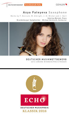 Saxophonist Asya Fateyeva wins 2016 ECHO Klassik Award