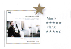 Bachpreisträger-CD erhält Stern des Monats im neuen Fono Forum Heft 